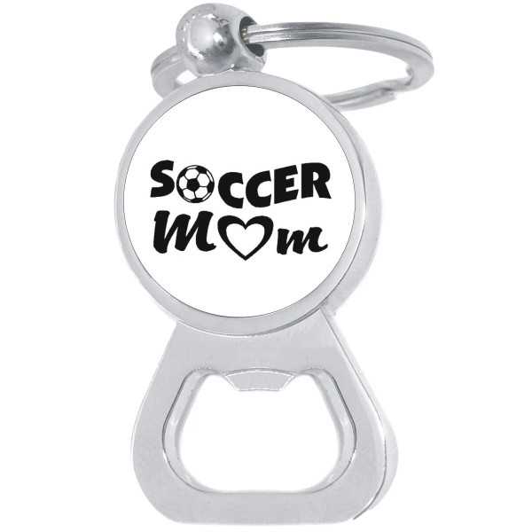 NewCharms Soccer Mom Heart Bottle Opener Keychain - Metal Beer