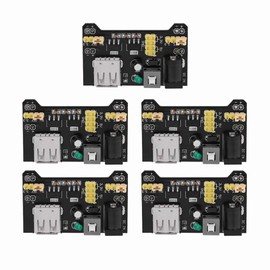 Power Supply Breadboard, 3.3V Power Supply, Useful 2 Channels with USB Port for Power Supply, 5pcs DC Output Pins Switchable Voltage