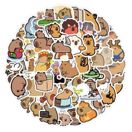 FloraVigo Kids Stickers, 100 Cute Capybara Stickers, Waterproof Stickers, Water Bottles, Skateboards, Mobile Phones, Notebooks, Waterproof Vinyl Stickers (Guinea Pig)