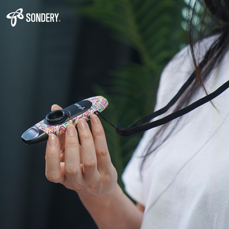 Sondery Professional Kazoo Wind Instrument with 5 Membranes, Neck Hanging