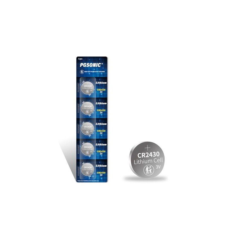 PGSONIC CR2430 3V Lithium Battery (5pcs)
