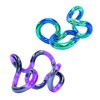 Tangle Palm Metallic 2-Pack Aqua Blue and Plum Purple -