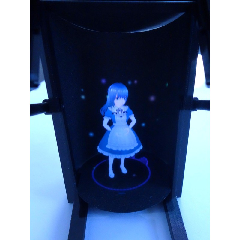 Fake hologram smartphone stand (assembled), compatible with the smartphone app