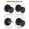goldenwarm Black Closet Door Knobs, Heavy Duty Zinc-Alloy Passage Matte