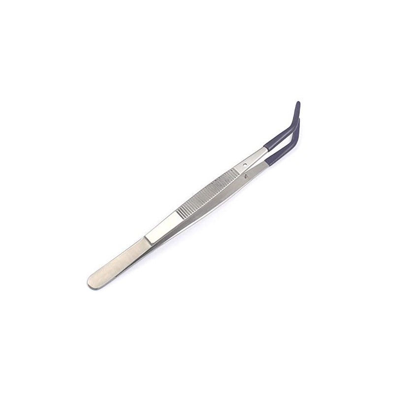 OdontoMed2011 Rubber Tipped C-Tweezers with Rubber Tips PVC Coated