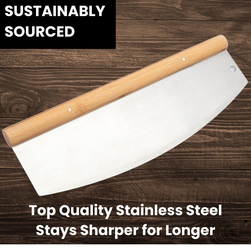 Pizza Rocker Cutter - Stainless Steel for Effortless Pizza Slicing