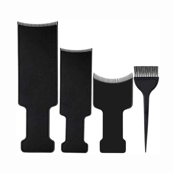 POFET 4 Pieces Balayage Board and Brush Set, 3 x