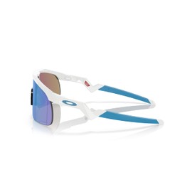 Oakley Youth OJ9010 Resistor Rectangular Sunglasses, Polished White/Prizm Sapphire, 23 mm