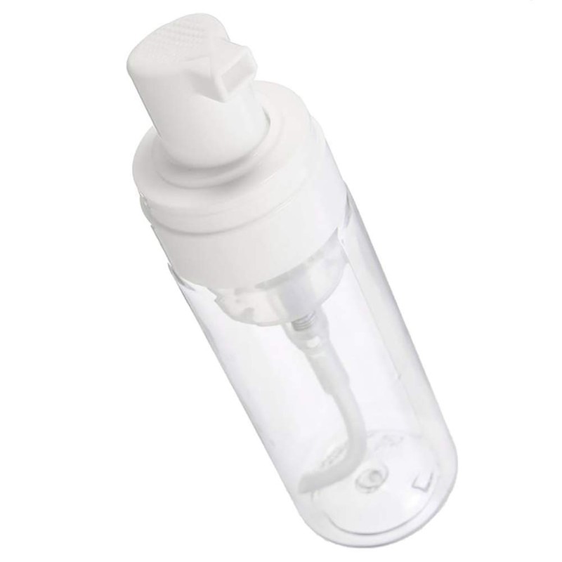 UTENEW 2-Piece Plastic Foamer Bottle Clear Pump Dispenser Mini Travel