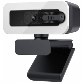 2K Autofocus Webcam, USB Camera for Switch 2/ PC - Ring Light & Privacy Cover for Video Conferencing, USB Plug & Play, Compatible with Windows/macOS/Linux