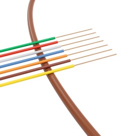 THE CIMPLE CO Thermostat Wire 18/7, 25 FT, Solid Copper, 18 Gauge, 7 Conductor, Residential, Commercial and Industrial Rated, 7.5 Meter, Brown