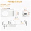 90 Degree Door Password Hasp Latch Lock- White Keyless Sliding