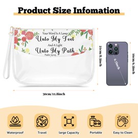 Christian Gifts for Women Birthday Makeup Bag Religious Spiritual Gifts for Her Mom Girl Female Coworker Sister Cosmetic Bag Inspirational Bible Verse Present Motivational Present With Prayers