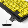Large Font Yellow Elderly Keyboard Large Print Computer Keyboard, Wired