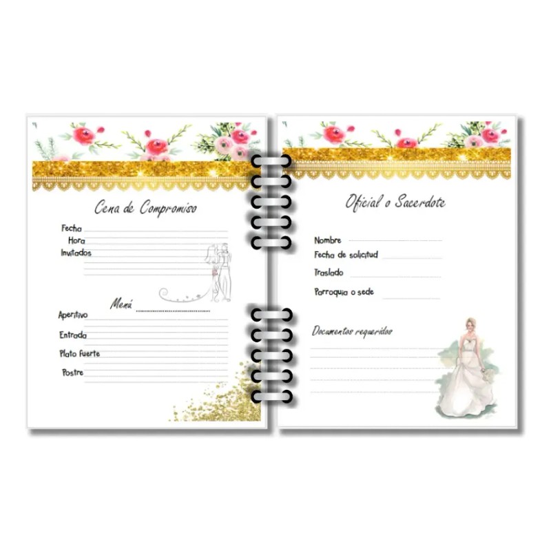 Agenda De Boda Wedding Planner De La Novia Planificador