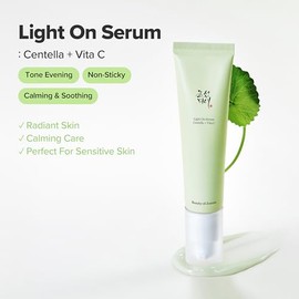 Beauty of Joseon Light On Serum Vitamin C Centella Dark Spot Fine Lines Pigmentation Correcting Serum, Hydrating Moisturizer, Korean Skin Care for Men