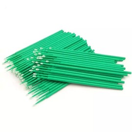 200PCS Disposable Lash Eyelash Micro Brush Mascara Wands Applicator Makeup Tool (Light green)