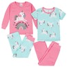 Gerber - Conjunto de Pijama de 4 Piezas para bebés