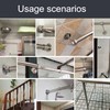 Aopin Closet Rod Brackets, 25mm/1" Curtain Rod Ceiling-Mount Brackets, Stainless