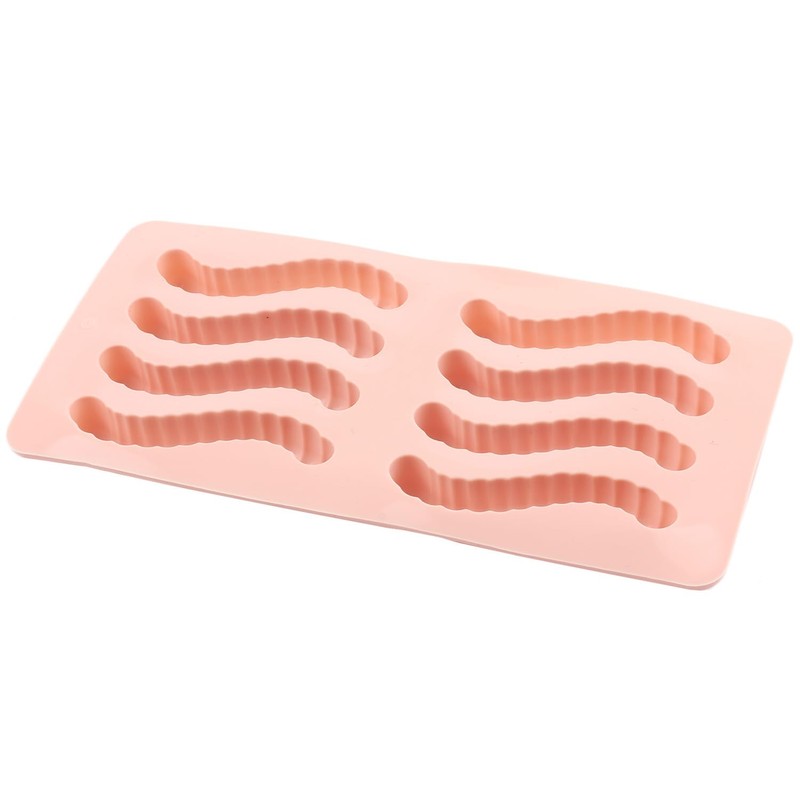 EPYHREHM Silicone Gummy Worm Molds For Chocolate Candy Set Of