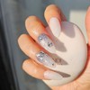 Silver Snowflake Handmade Nail Tips - Ballerina S / 실버