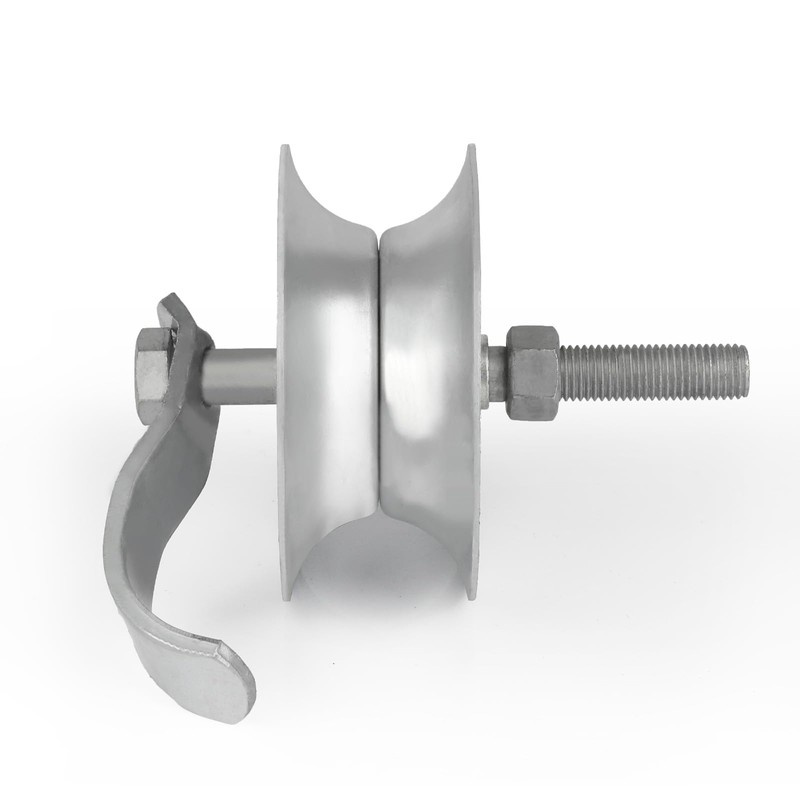 Wmebee 2 Pack Sliding Gate Rollers 5" Steel Pipe Track