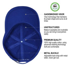 Baseball Cap Summer Polo Dad Hat Mens Outdoor Run Sport Hats Cool sun Caps Light Breathable Cotton Blank Soft Unstructured Trucker Hat for Men Women Girls Plain washed distressed Fluorescent Dark Blue