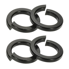 PATIKIL M8 Lock Washers, 36pcs Split Lock Washers 304 Stainless Steel Lock Washer Black Zinc Plating for Screws Bolts Nuts, 8mm x 12mm x 2mm