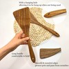 2Pcs Wooden Spatulas for Cooking 12.5 Inch Long Handle Kitchen