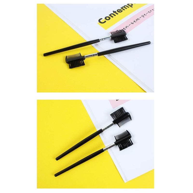4 PCS Eyebrow Brush and Comb,Makeup Eyelash Comb,Portable Spoolie Brushes
