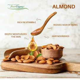 SistaOrganic Cold Pressed Sweet Almond Oil For Skin And Hair Care -10 ml