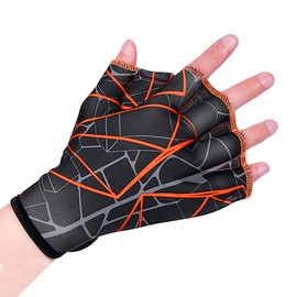 Paddling Gloves, Hand, Water Wicking, Aqua Gloves, Swimming Aid, Swimming Aid, Pool, Underwater Walking, Diving Gloves, Breathable, Easy to Put on and Take Off, Marine Gloves, Finger Cut, UV Protection, Surf Gloves, Water Bike, Bodyboard, Marine Leisure,