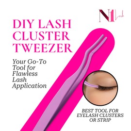 Diy lash cluster tweezer/applicator, pink