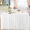 COCPOK 6 Pack Plastic Table Skirts and Table Cloths, 3Pcs