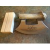 Alaskan Cultured Antler Ulu Knife and Stand