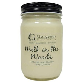 Walk In The Woods Natural Soy Candle, Gorgeous Candles, 12 oz Canning Jars, Natural Scented Soy Candles, Hand Poured Soy Candles, Scented Candle, Aromatherapy Candles