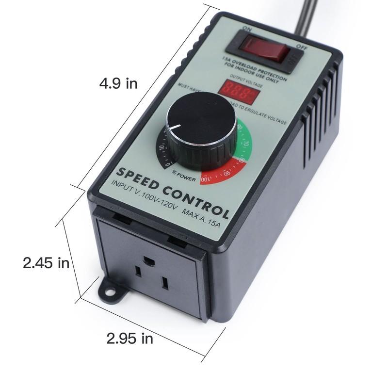 AC 120V 15A Speed Controller Variable Adjuster for Router Duct