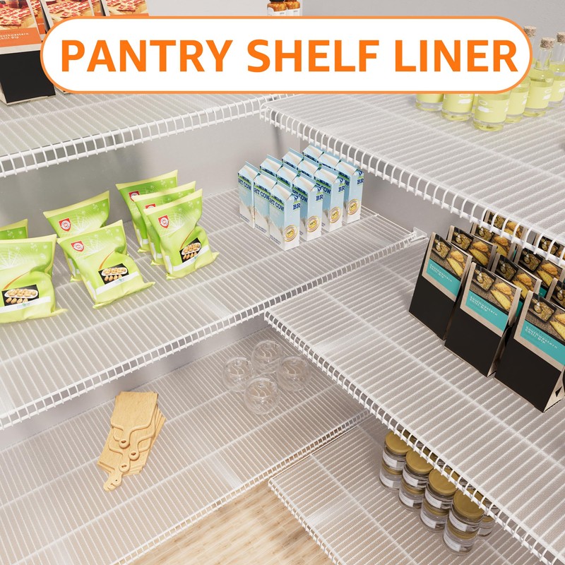 PABUSIOR Pantry Shelf Liner for 16 inch Wire Shelving -