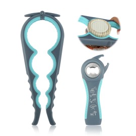 Multifunctional Bottle Opener for All Cans and Jars, Bottle Opener for Seniors Dad Screw Cap Opener Jar Opener Lid Opener Can Opener Manual Bottle Opener for Screw Jars Practical