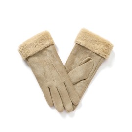 vislivin Women's Winter Warm Gloves Touchscreen Gloves with Lined, beige
