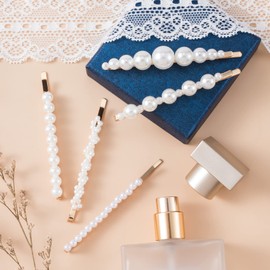 OIIKI 15Pcs Pearl Bobby Pins, Alloy Pearl Hair Clips, Vintage Hairpins Hair Barrette for Women Girls Bridal Wedding Valentines Mother’s Day Decorative Accessories