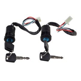 GOOFIT 4 Wire Female Ignition Key Switch Lock Replacement for Go Kart Quad Dirt Bike ATV Kazuma Tank Roketa SUNL Electra Baja Hensim Alien Motors Pack of 2