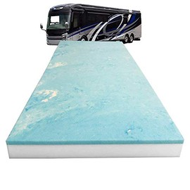 Foamma 2â x 24â x 78â Truck, Camper, RV Travel Visco Gel Memory Foam Bunk Mattress Topper, Made in USA, Comfortable, Travel Trailer, CertiPUR-US Certified, Cover Not Included