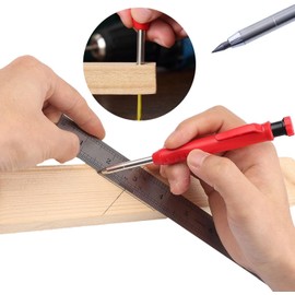 48PCS Carpenter Pencil Refills, BetterJonny 2.8mm HB Mechanical Carpenter Graphite Refills for Carpentry Drawing Tools Woodworking Builders Construction Marker (Grey Red Yellow)