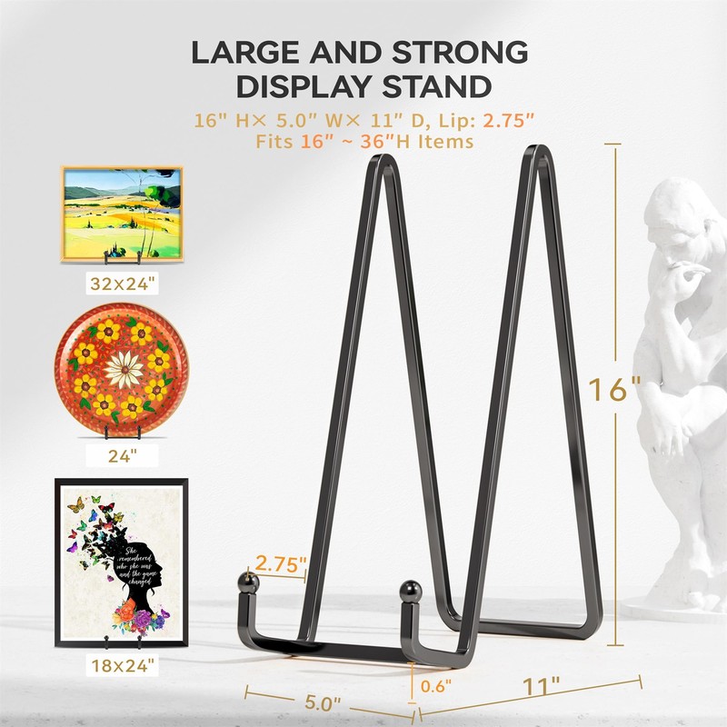 IPAME 16 Inch Heavy Duty Plate Stand (2 Pack) -