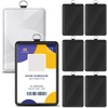 Geyoga 6 Pack Sublimation Blank ID Badge Holder PU Leather
