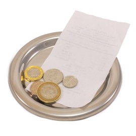 Chef-Hub Stainless Steel Tip Tray, Bill Presenter, Money Dish, Cash Holder for Cafe's & Restaurants - 14Cm - Pack of 10