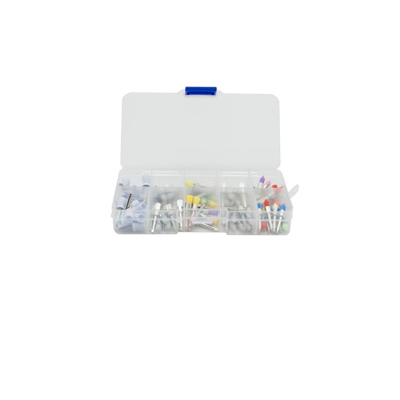 Colorful Teeth Polishing Heads Set, 100 Pieces, Mixed Colours, Compatible