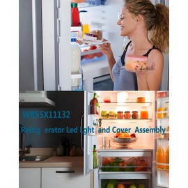 WR55x11132 WR55X25754 for ge Refrigerator LED Light Bulb Replacement and Cover Assembly Compatible with ge Refrigerator, Replace WR55X26487 WR55X30603 WR55X30602 WR55X26486, 2024 New Up