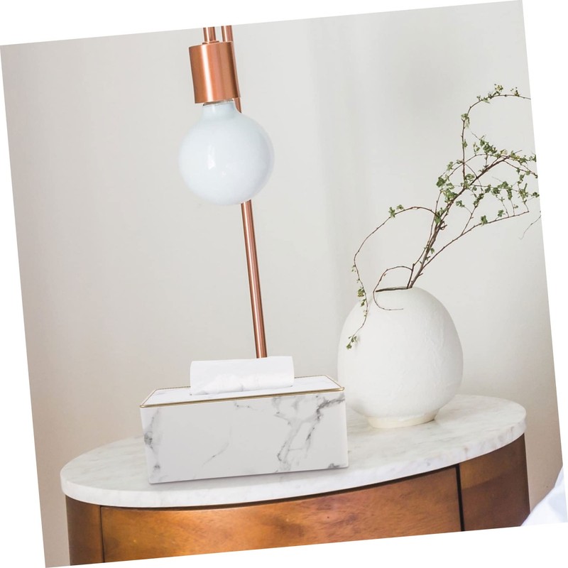 ULTECHNOVO Business Grade Marble Tissue Box Stylish Storage Box for